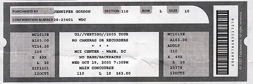 U2 ticket