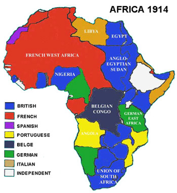 map of Africa before 1914