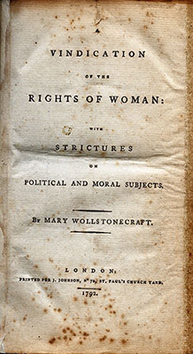 Vindication of the Rights of Women