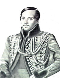 Lermontov; http://upload.wikimedia.org/wikipedia/en/a/ac/Mikhail_lermontov.JPG