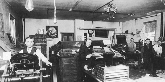 Interior of the former Slatington News office.