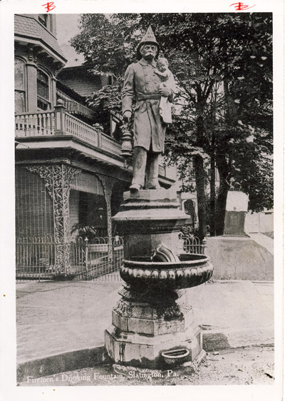 Slatington Fireman statue