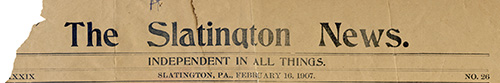 Slatington News banner
